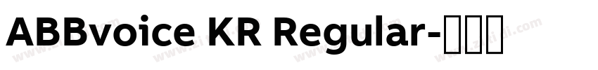 ABBvoice KR Regular字体转换